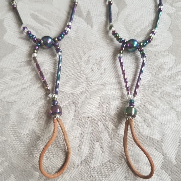 Boho Beaded Barefoot Sandals - Picture 2 of 6